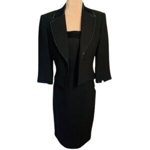 Alberto Makali Neiman Marcus NWT Cocktail Crystal Embellished Suit Dress Size 6